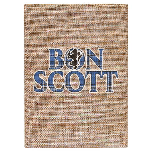 Black Lion Tartan Logo Burlap Journal