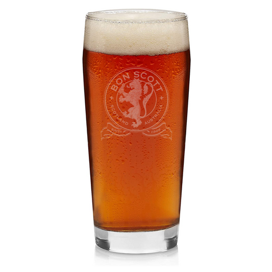 Crest Laser Engraved Willi Becher Pint Glass