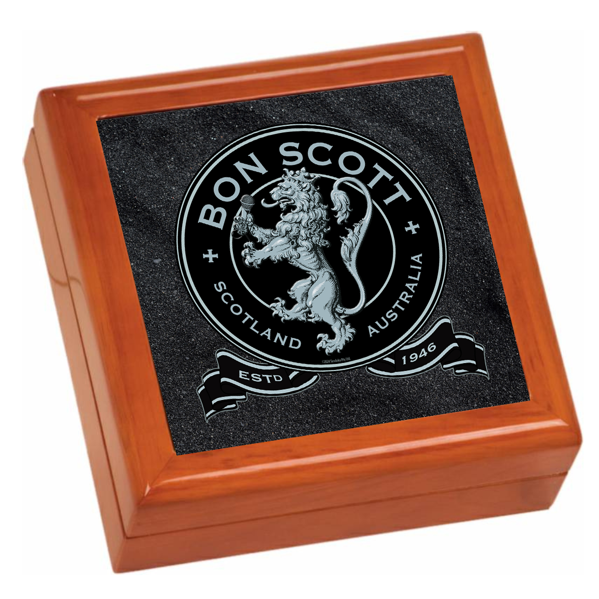 Crest Wooden Keepsake Box