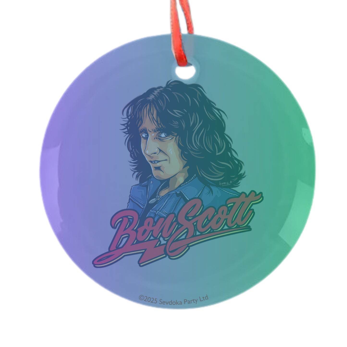 Homer Portrait Glass Ornament