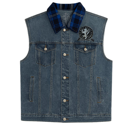 Bon Scott Heritage Tartan Denim Vest