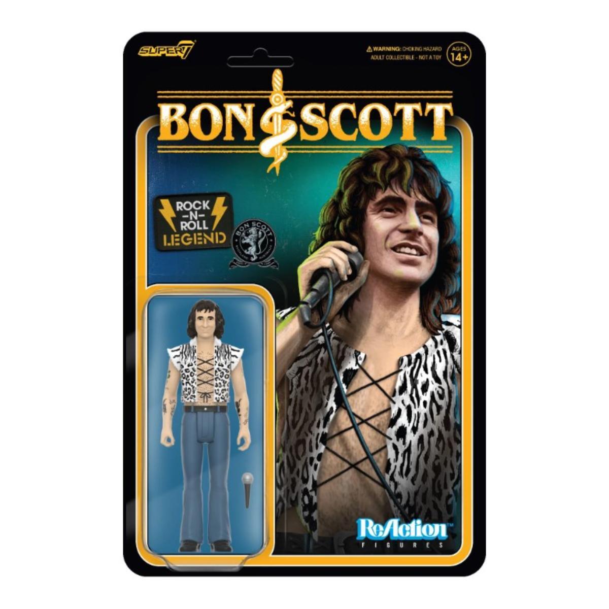 Bon Scott Leopard Print Vest Action Figure