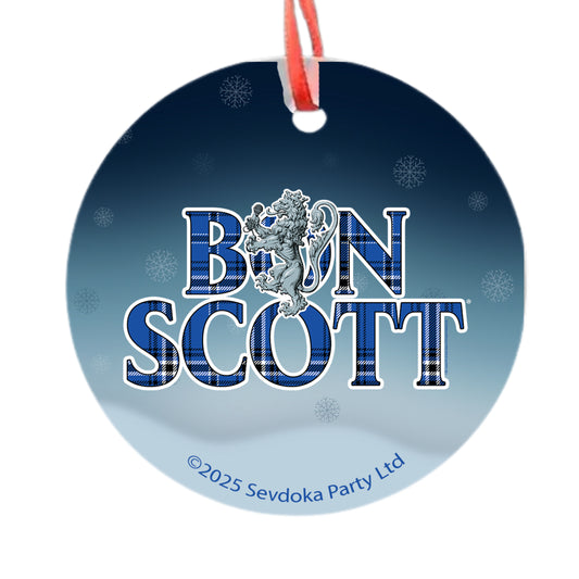 Lion In Winter Glass Ornament