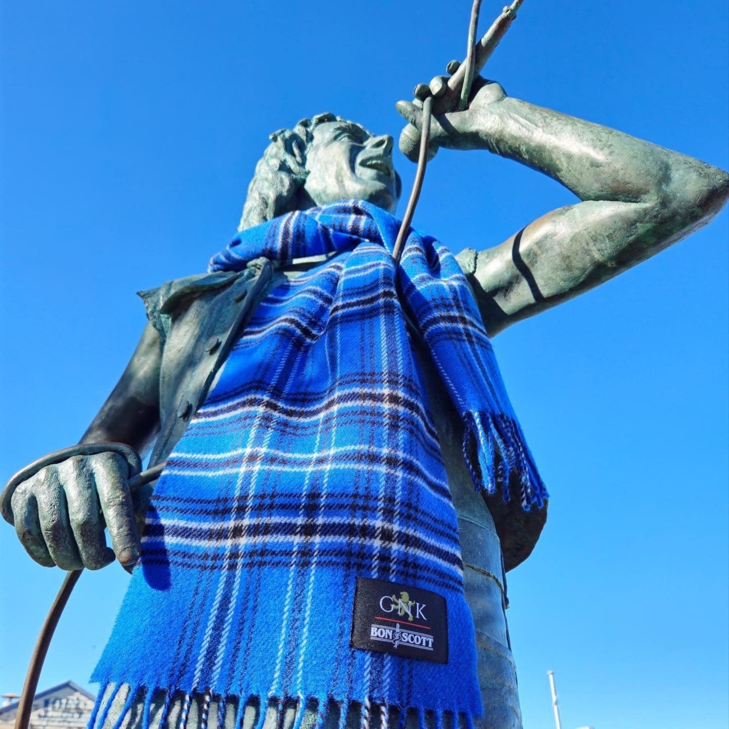 Bon Scott Blue Scarf