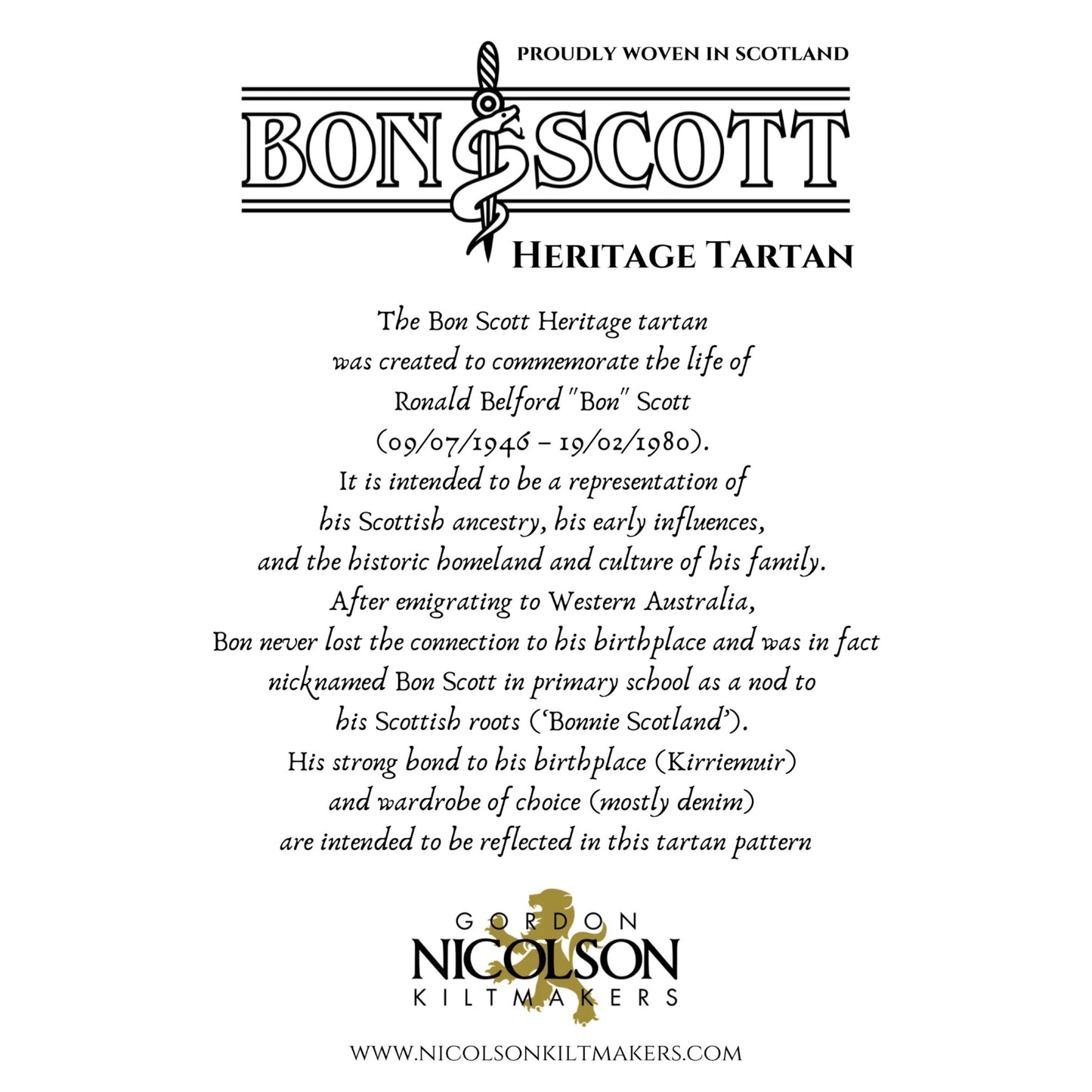 Bon Scott Brown Scarf