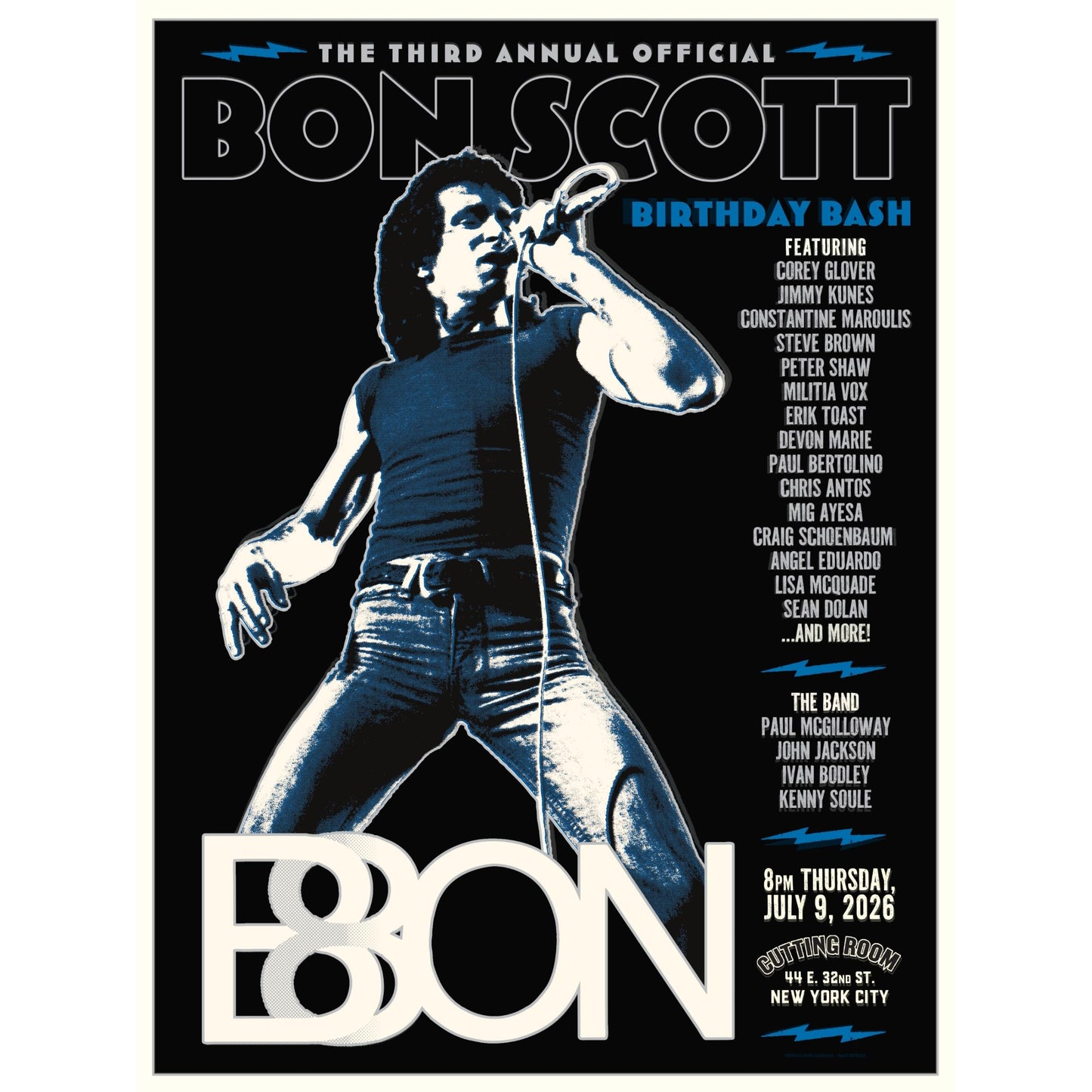 Bon Scott 80 Birthday Bash Poster