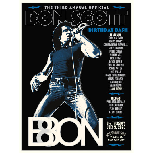 Bon Scott 80 Birthday Bash Poster
