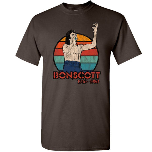 Bon Scott Vintage Vector Circle T-Shirt