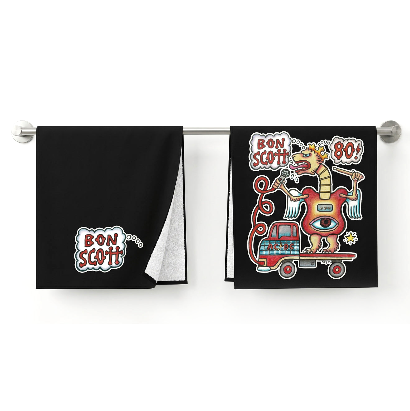 Reg Mombassa Black Hand Towel