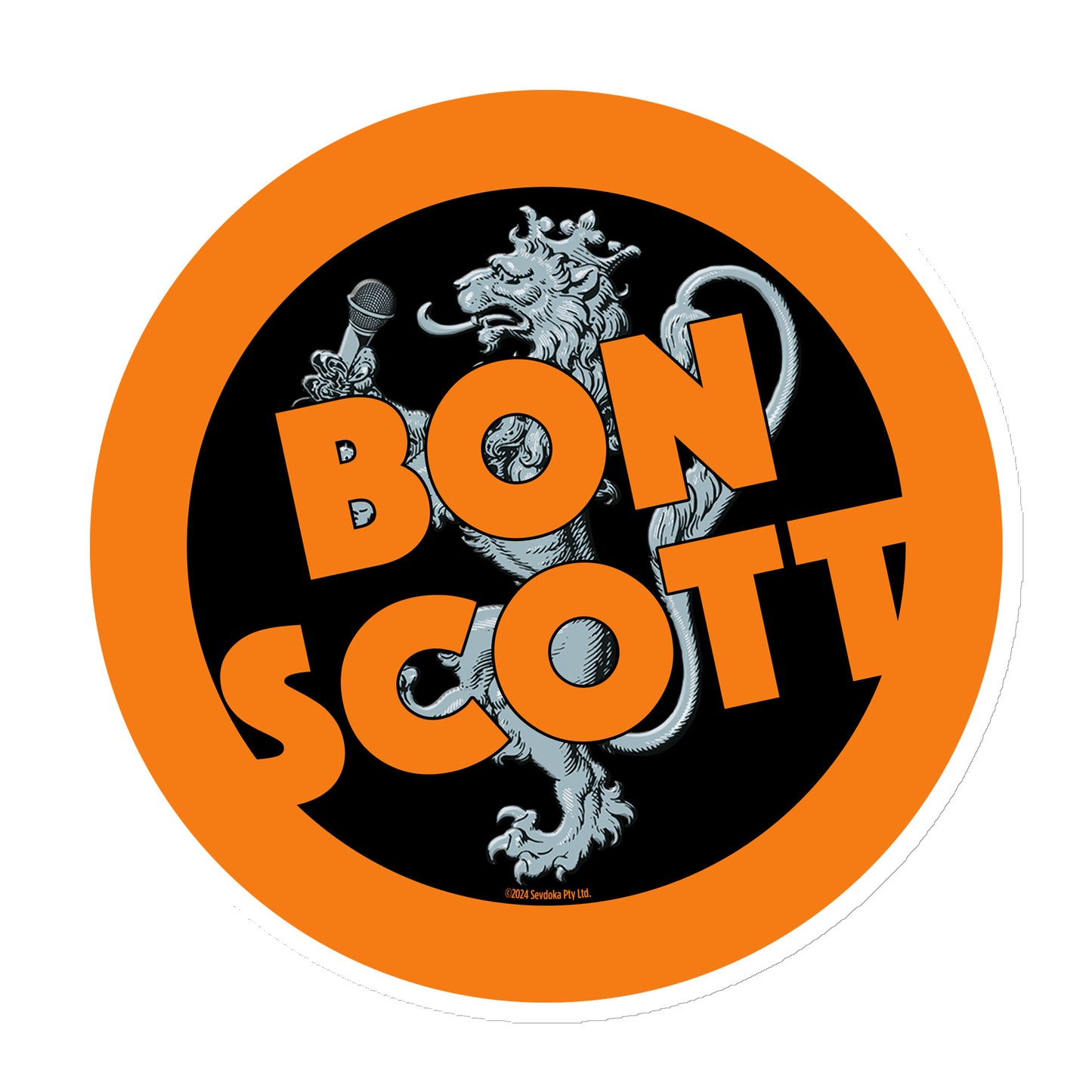 Bon Scott Orange Crest Magnet