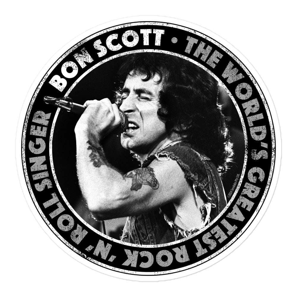 World's Greatest Sticker Bon Scott