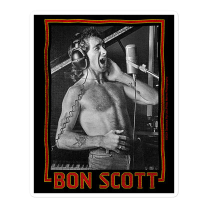 Bon Scott Singing Sticker